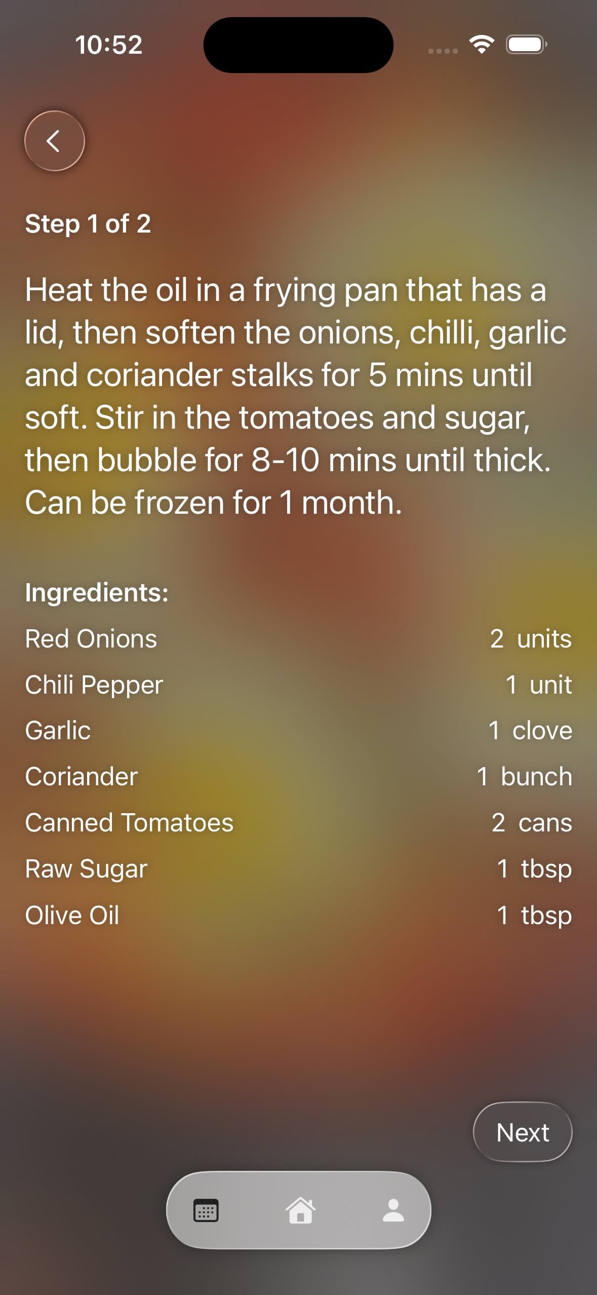 Cooking Mode View