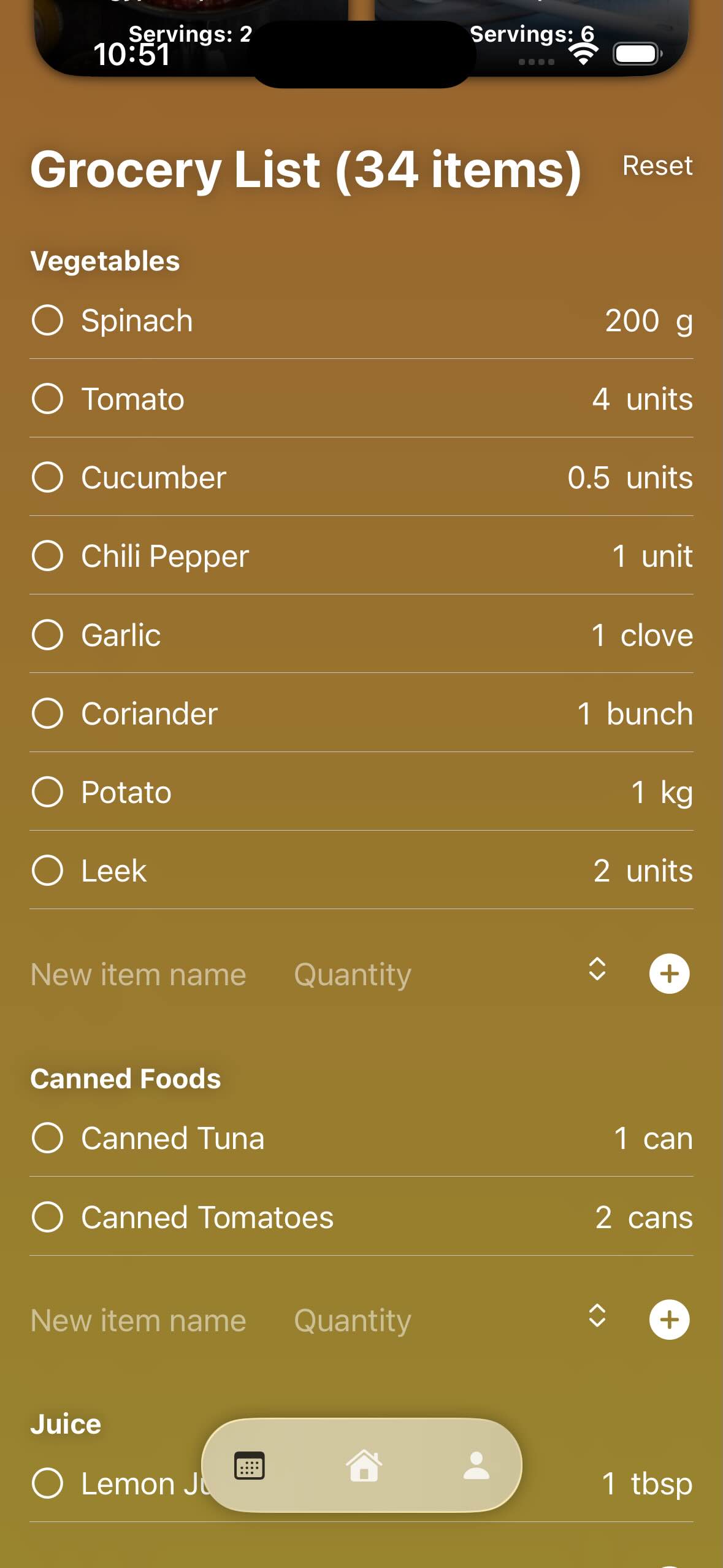 Grocery List