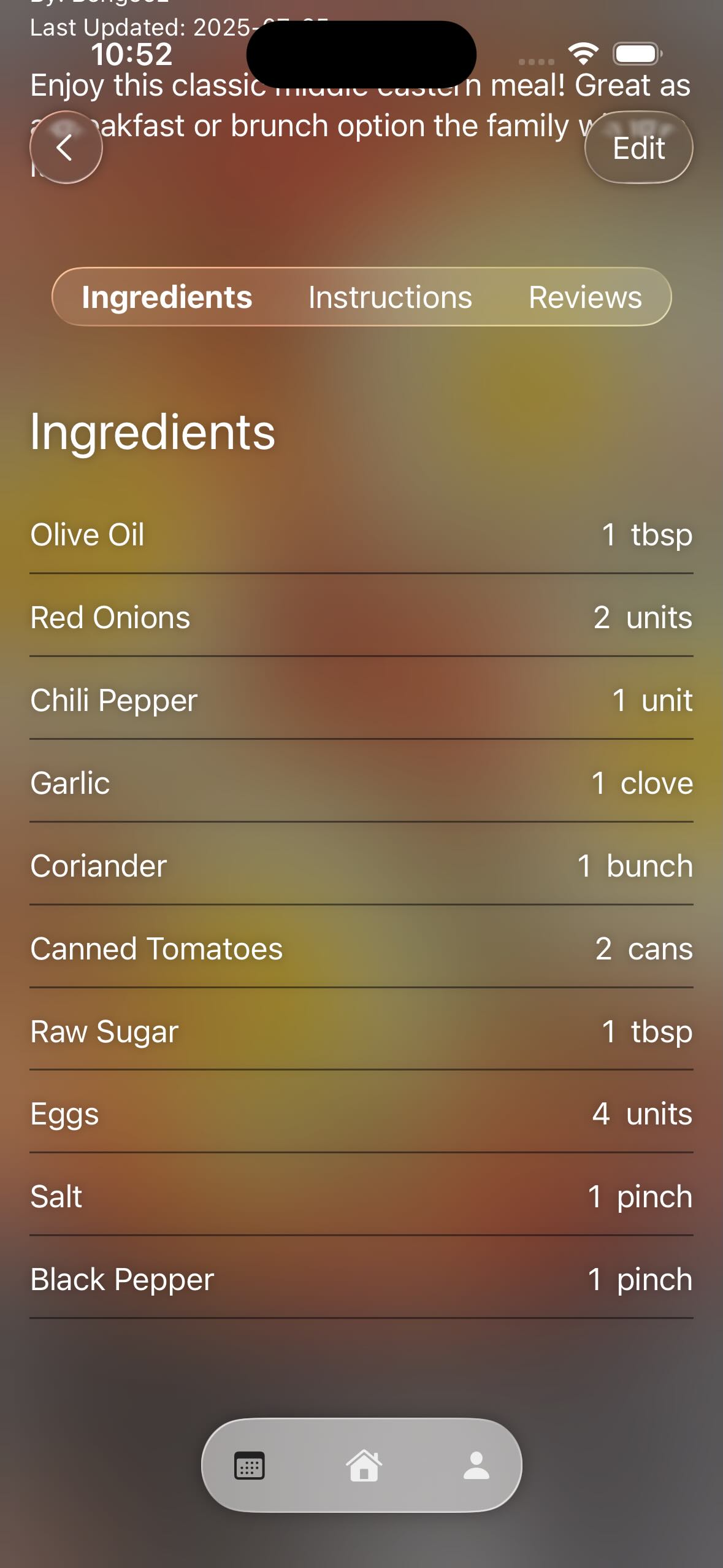 Recipe Ingredients