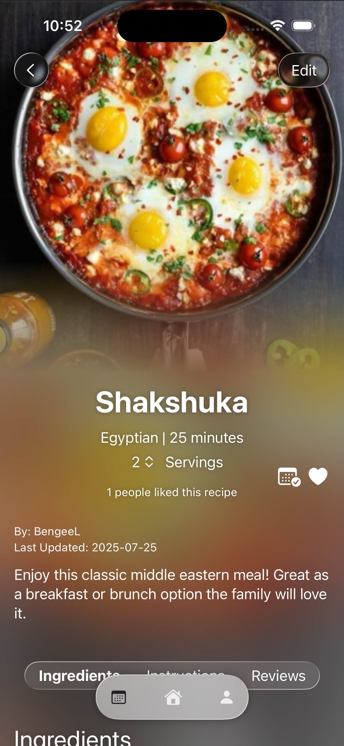 Recipe Overview